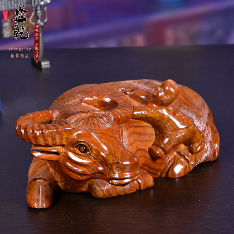 黃花梨木牧童騎牛 傳統(tǒng)工藝與現(xiàn)代雅韻的完美結(jié)合